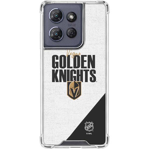 NHL Vegas Golden Knights Script Moto G Play 5G (2025) Clear Case